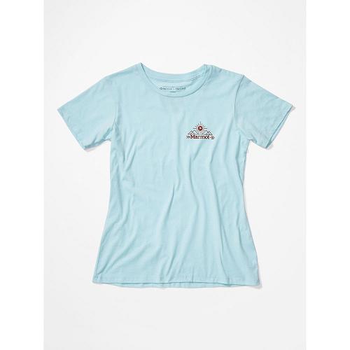 Marmot Arrow T-Shirts For Womens Blue JXY083542